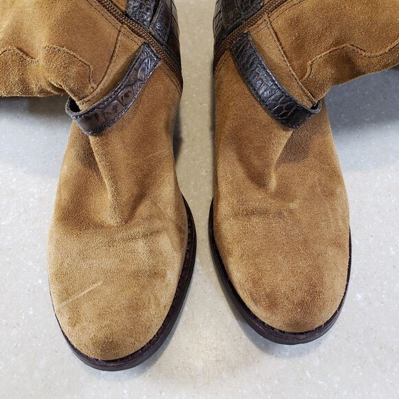 Matisse Nola Leather Suede Knee High Riding Boots Tan Brown Women’s 8M - Picture 4 of 6